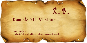 Komlódi Viktor névjegykártya
