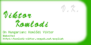 viktor komlodi business card